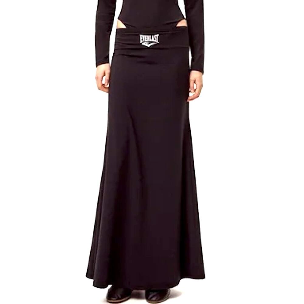 Zara Everlast Maxi Skirt Women's M Black High Stretch Bodycon Sportswear Y2K NWT